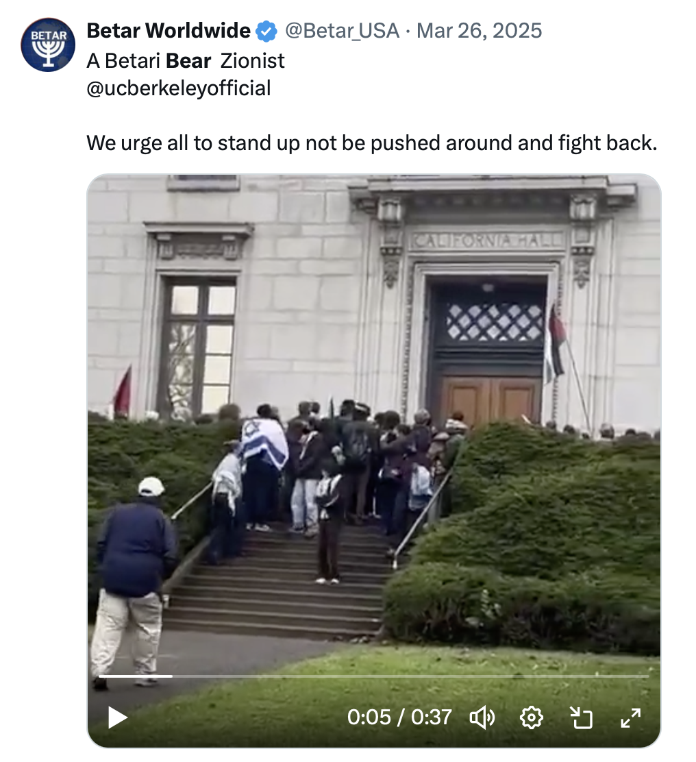 Betar Worldwide social-media post